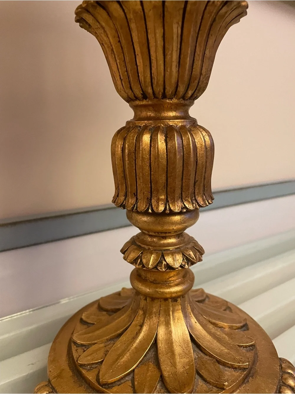 Vintage Victorian Lamp Table Tassels Ornate base Glows Beautifully